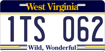 WV license plate 1TS062