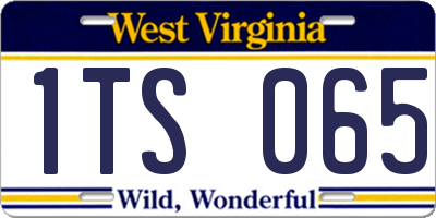 WV license plate 1TS065