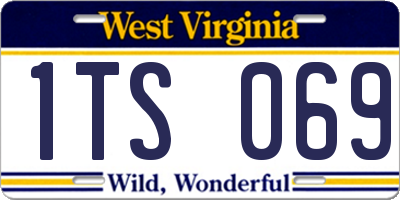 WV license plate 1TS069