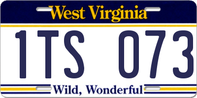 WV license plate 1TS073
