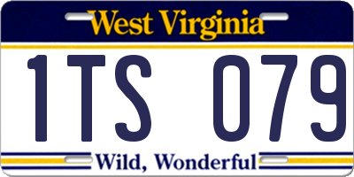WV license plate 1TS079