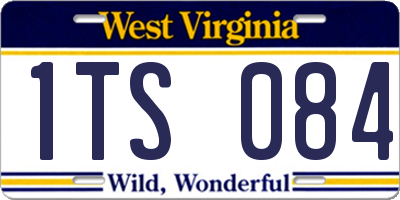 WV license plate 1TS084