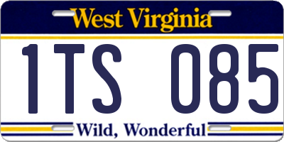 WV license plate 1TS085
