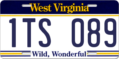 WV license plate 1TS089