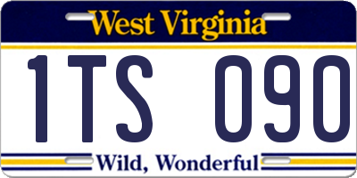WV license plate 1TS090
