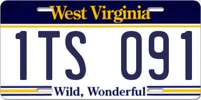 WV license plate 1TS091