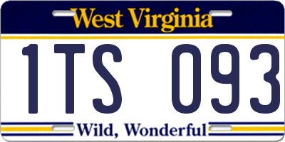 WV license plate 1TS093