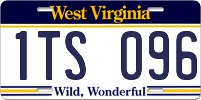 WV license plate 1TS096