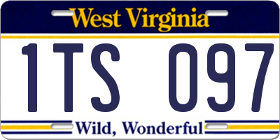 WV license plate 1TS097