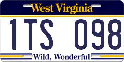 WV license plate 1TS098