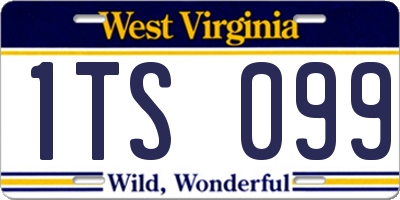 WV license plate 1TS099
