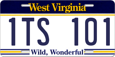 WV license plate 1TS101