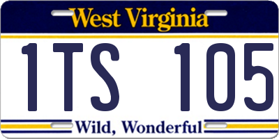 WV license plate 1TS105