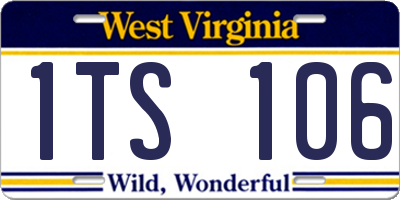 WV license plate 1TS106