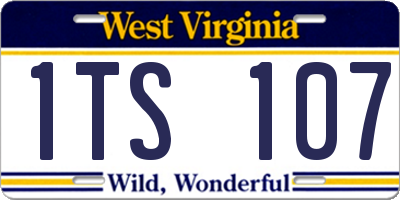 WV license plate 1TS107