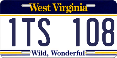 WV license plate 1TS108