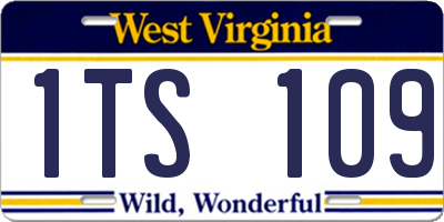 WV license plate 1TS109