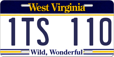 WV license plate 1TS110