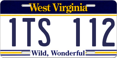 WV license plate 1TS112