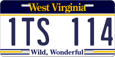 WV license plate 1TS114