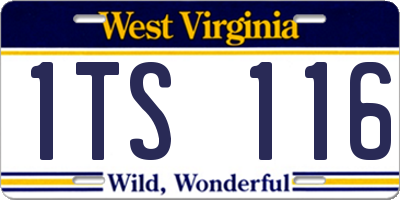 WV license plate 1TS116