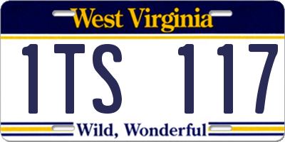 WV license plate 1TS117