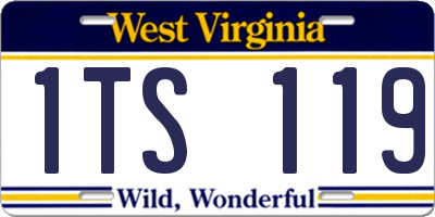 WV license plate 1TS119