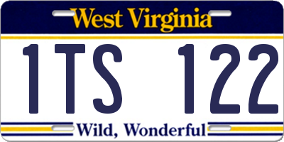 WV license plate 1TS122