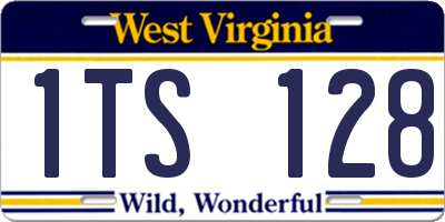 WV license plate 1TS128