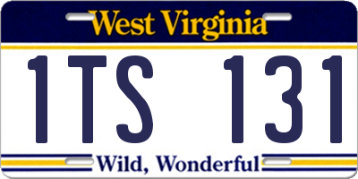 WV license plate 1TS131