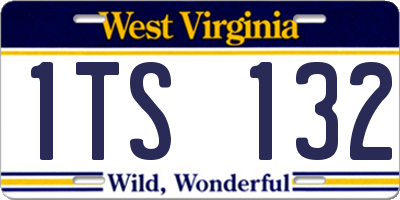 WV license plate 1TS132