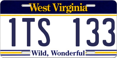 WV license plate 1TS133
