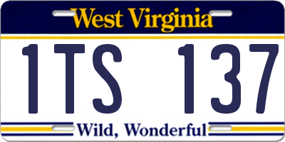 WV license plate 1TS137