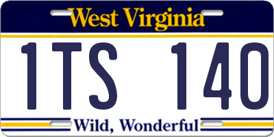WV license plate 1TS140