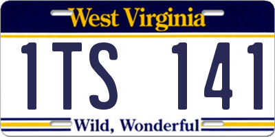 WV license plate 1TS141