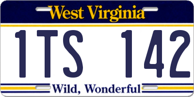 WV license plate 1TS142