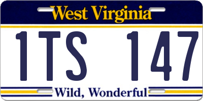 WV license plate 1TS147