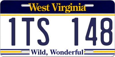 WV license plate 1TS148