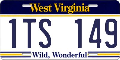 WV license plate 1TS149