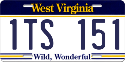 WV license plate 1TS151
