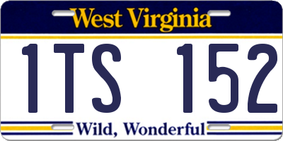 WV license plate 1TS152