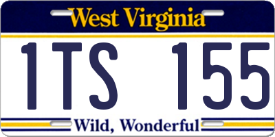 WV license plate 1TS155
