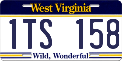 WV license plate 1TS158