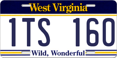 WV license plate 1TS160