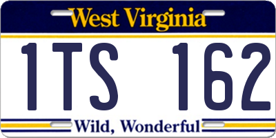 WV license plate 1TS162