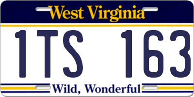 WV license plate 1TS163