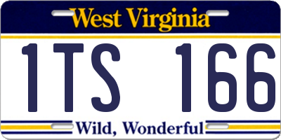 WV license plate 1TS166