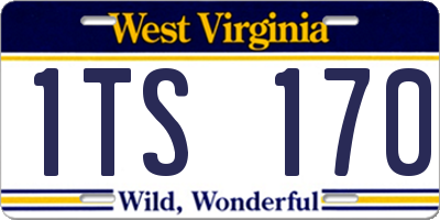 WV license plate 1TS170