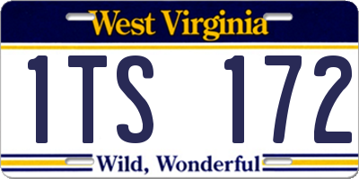 WV license plate 1TS172
