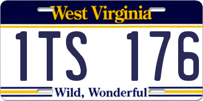 WV license plate 1TS176